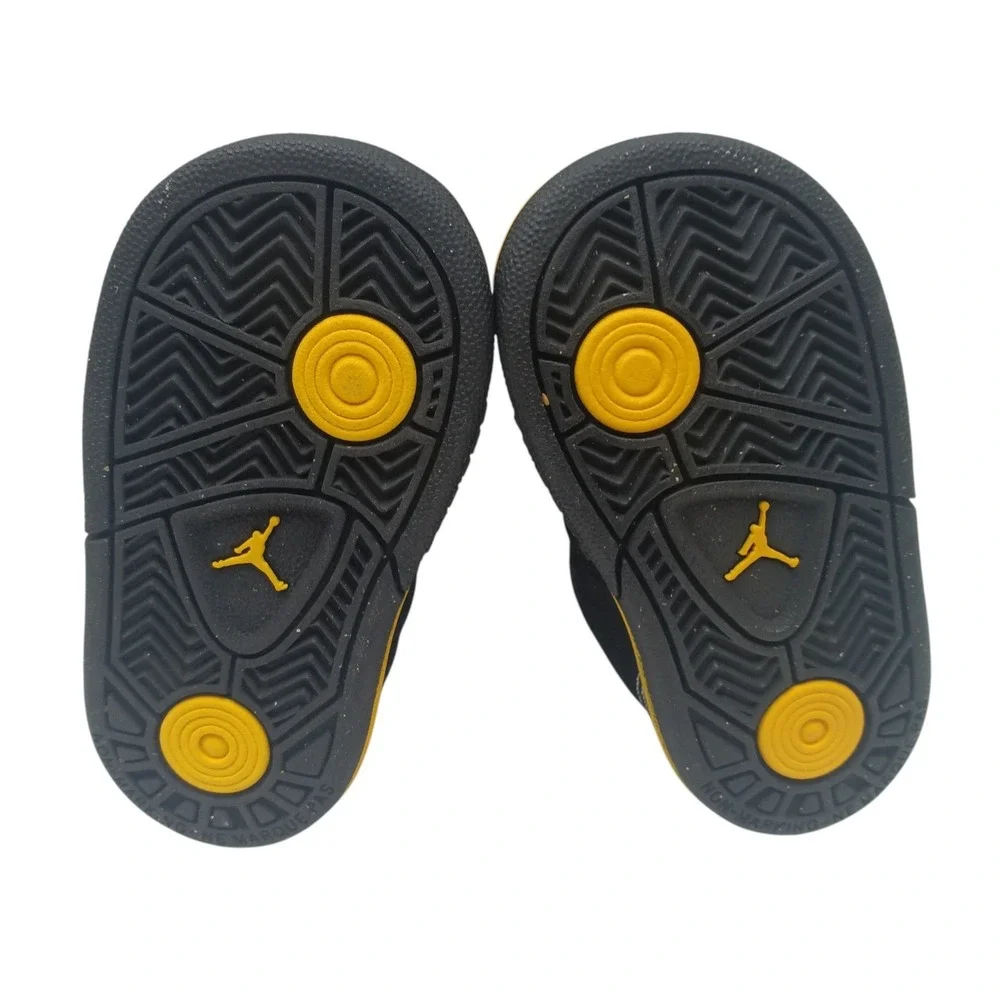 Jordan Toddler Sneakers Black Yellow Lace Up Shoes Size 4C‎